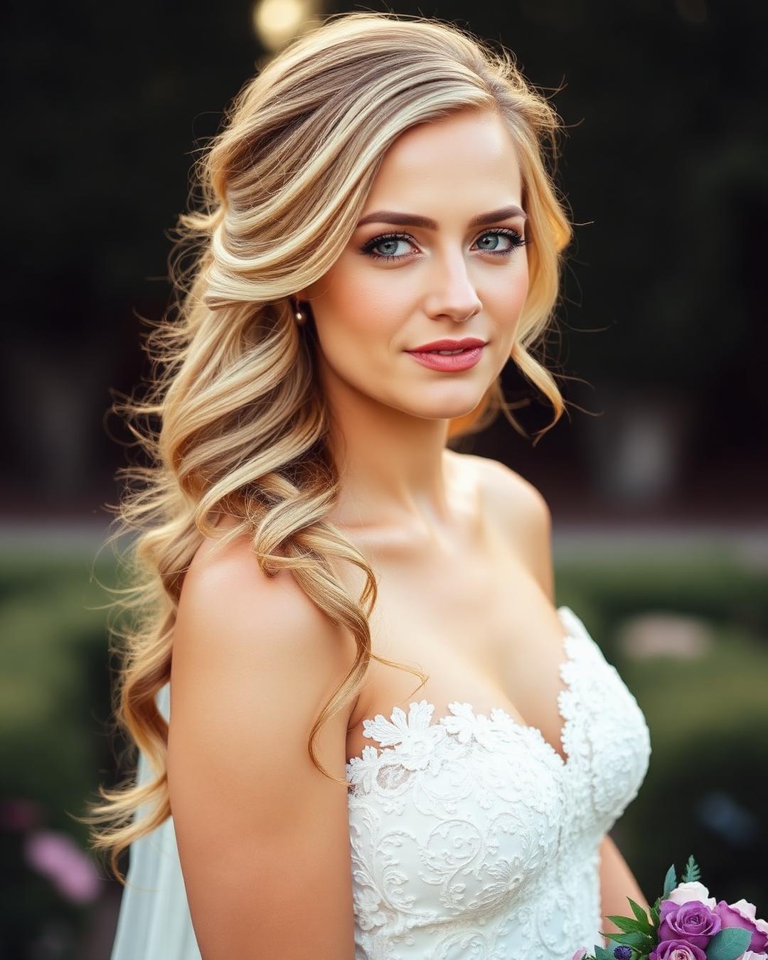 Romantic bridal portrait