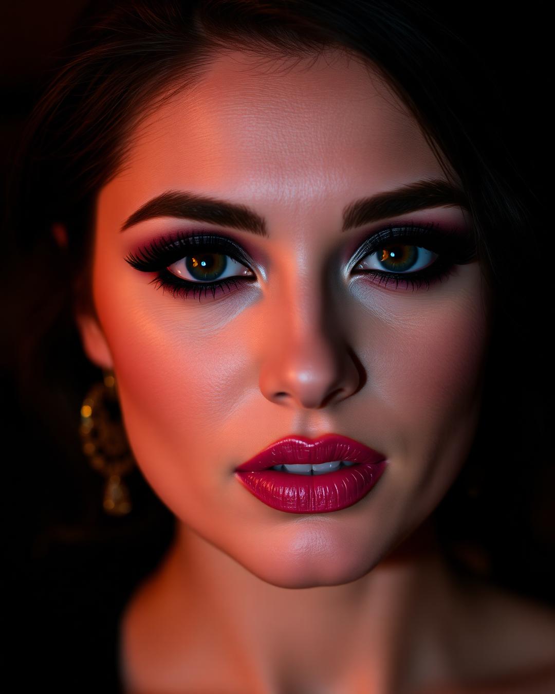 Evening glamour makeup